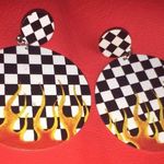 Topshop Checkered Flame Earrings Photo 0
