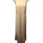 Torrid Maxi Natural Woven Tiered Dress Sz. 2 Cream Neutrals Ruffle Hem Boho Photo 5