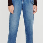 AG Adriano Goldschmied Renn Paper Bag Denim Jeans Wide Leg Belted NWT 28 Photo 0