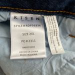 RISEN Jeans High Rise Wide Leg Button Fly Dark Wash Denim Size 2X 18 / 20 NWT Blue Photo 13