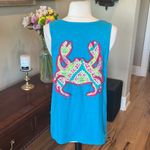 Oversized Boutique Beachy Blue Tank Top Photo 6
