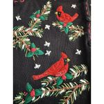 VTG 90s Bobby Brooks Ugly Christmas Holiday Vest Cardinals Mistletoe Beaded 8 Photo 2