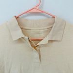 American Eagle  Short Sleeve Polo Cropped Shirt Woman’s Size XS Light Pink Cream Photo 1