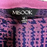 Misook  Acrylic Knit Sheath Dress Size M Bold Colorful Short Sleeve Career Photo 4