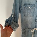 Ralph Lauren LRL Lauren Jeans Co Women's Light Blue Roll Tab Long Sleeve Denim Shirt Dress, 8 Photo 3