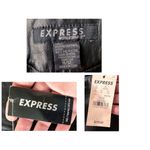 EXPRESS VTG World Black Leather Pants Size 11/12 High Rise Straight Leg … Photo 10