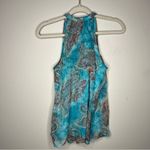 Adiva Womens Size S Sheer Chiffon Paisley Fairy Boho Halter Whimsical‎ Top Blue Photo 1