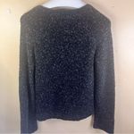 J.Crew Womens Knit Charcoal Grey Size Large Vneck Sweater Flared Arms Cozy Photo 2