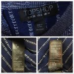 Topshop  Long Sleeve Overlay Dress - Blue - US 6 Photo 10