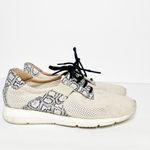 Sesto Meucci  Cream Leather Sneakers Size 8.5 Women’s Made in Italy Photo 1