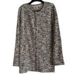 Anthropologie  DOLAN Left Coast Full Zip Grey/Ivory/Brown Tweed Cardigan Sweater Photo 3