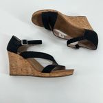 Toms Tom’s Sienna Women's size 9 Criss Cross Espadrille Wedge buckle Sandals canvas Photo 6