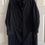 Brooks Brothers  Women's 14 Black Buttown Down Shirt Dress Long‎ Sleeve Photo 0