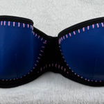 Victoria's Secret  The Flirt Bandeau Bra Strapless Pink Blue Black‎ 34D no straps Photo 0