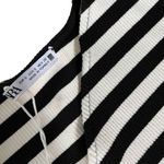 ZARA BLACK AND WHITE ASYMMETRIC NECK DRESS Photo 3