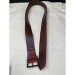 Vintage Womens Brown Leather Belt with Copper Studs Size S SKU 6509 Photo 1