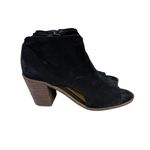 Lucky Brand Keteera Black Leather Open Toe Cut Out Ankle Bootie Boot Size 7 Photo 1