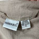 Fashion Bug Vintage Skort Size 10 Striped Mini Wrap Beige White Tie Detail Photo 4