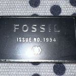 Fossil  Dawson Polka Dot Crossbody Bag Purse Gray Navy Mustard Adjustable Strap Photo 3