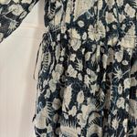 Ulla Johnson  Nadia Dress Indigo Silk Cotton Batik Metallic Midi Dress Size 2 Boh Photo 3