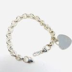 Sterling Silver ❤️heart❤️ pendant bracelet, 19.2g Photo 2