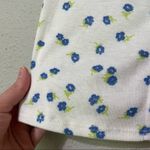 Silence + Noise Urban Outfitters White & Blue Floral Print Crop Top Womens S Photo 1