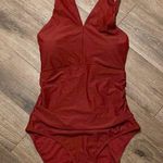Kona Sol Women's Ring Crossover Ruched Full Coverage One Piece Swimsuit Size XL Photo 0