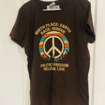 Fruit of the Loom Birthplace Earth Race Human Politics Freedom Religion Love Women's T-Shirt XL Photo 0