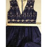 Anthropologie Women Lace Dress  Sz.Sm  Blue  TL The Letter Peplum V neck tiered Photo 4