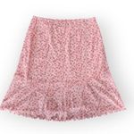 American Vintage Vintage Y2K No Boundaries Pink Floral Elastic Waist Fairy Ruffle Hem Skirt M Photo 4