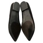 Jessica cline Jessica Cline Taytum Flats Rhinestone Bow Women's 7W Black Faux Suede Preppy Photo 4