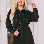 These Three Boutique Black Denim Dress Photo 0