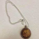Sacajawea coin replica pendant necklace Silver Photo 3