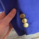 Talbots 20WP Blazer Jacket Bright Royal Blue Cotton Blend with Gold Buttons Photo 1