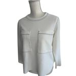 BIMBA Y LOLA White Pocketed 3/4 Sleeve Top Size Small Photo 1