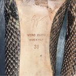 Giuseppe Zanotti Gold Metallic Snakeprint Heels Photo 9