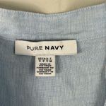 PURE NAVY Pocket Detail 100% Linen Chambray Button Front Shirt Midi Dress Photo 5
