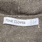 Pink Clover  Olive Green Open Front Cardigan Minimalist Sweater Size Small NWOT Photo 7