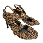 Charles David Charles‎ David Sandals Womens Size 7.5 Animal Print Brown Bow Luxe Slide Heels Photo 0