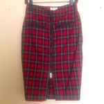 Tartan Plaid Pencil Holiday Midi Skirt Photo 5