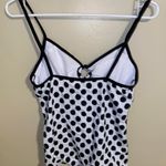 Nautica Black and White Polka Dot Swim Top Photo 2