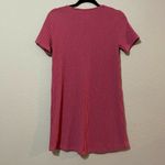 Abercrombie & Fitch Womens Pink Ribbed Short Sleeve A Line Mini Dress Size Small Photo 1
