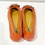 Jeffrey Campbell  Peach Leather Gold Cap Toe Braided Trim Ballet Flat Photo 3