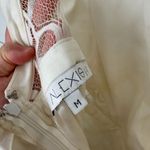 Alexis Women’s Medium Cream Lace Cutout MIDI Dress Photo 7