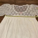 Heart To Heart Vintage 70’s Sleepthings Lace Nightgown Cream With Pink Bows Sm Photo 7