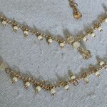 Double Choker Necklace Set Crochet and Double Strand Chain Gold Photo 6