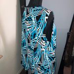 Jones Studio  Blue and Black Geometric Blouse Photo 1