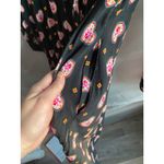 Joanie Pearl Button Collar Folk Heart Black Midi Dress 12 Femme Romantic Granny Size 8 Photo 8