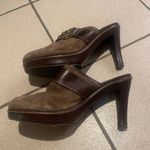 Coach Claude Taupe Suede Mules Photo 4