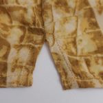 Urban Outfitters  Yellow Gold Snake Skin Short Sleeve Button Up Blouse Shirt Top Photo 6